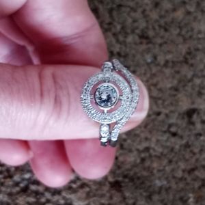 Cubic Zirconia ring set.